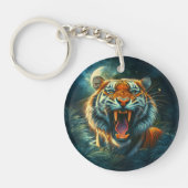Porte-clés Jungle au clair de lune de tigres (Devant)