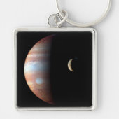 Porte-clés Jupiter Géant Gaz Planète & Io Galilée Lune (Devant)
