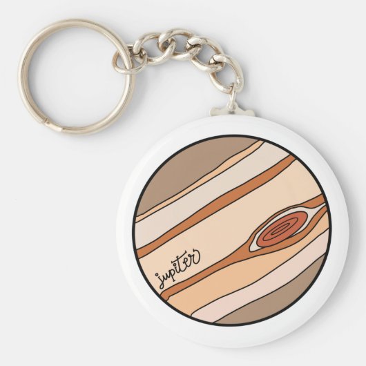 Porte-clés Jupiter planétaire du système solaire (Devant)