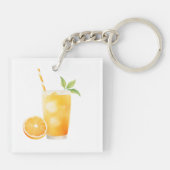 Porte-clés Jus d'orange à l'aquarelle (Dos)