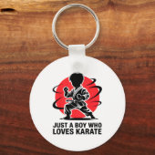 Porte-clés Just A Boy Who Loves Karate Martial Arts Karate Lo (Recto)