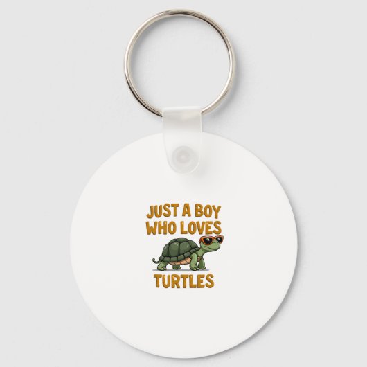 Porte-clés Just a boy who loves turtles Children boy (2) (Recto)