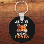 Porte-clés Just A Girl Who Loves Foxes (Recto)