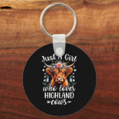 Porte-clés Just A Girl Who Loves Highland Cows Scottish Highl (Recto)