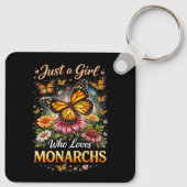 Porte-clés Just a Girl Who Loves Monarchs (Dos)