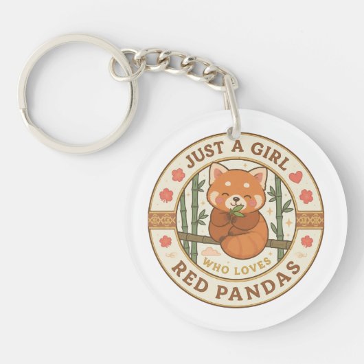 Porte-clés Just A Girl Who Loves Red Pandas - Keychain (Devant)