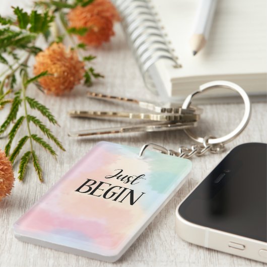 Porte-clés Just Begin (Devant droit)