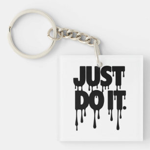 Porte-clés Just Do It! T-shirt Lettrage Gras Rétro