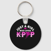 Porte-clés Just Girl Who Loves K-pop Finger Heart (Recto)