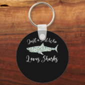 Porte-clés Just Girl Who Loves Sharks (Recto)