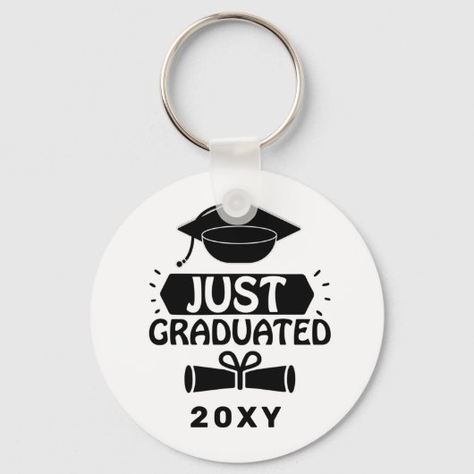 Porte-clés Just Graduated Custom Year (Recto)