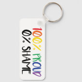 Porte-clés Just Pride Not Shame | Rainbow Gay Pride (Verso)