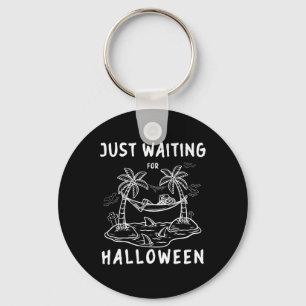 Porte-clés Juste En Attente D'Halloween Skeleton Éffrayant Vi