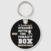 Porte-clés Juste En Dehors De La Boîte De Pénalité Hockey Sur (Recto)