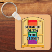 Porte-clés Juste En Dehors Du Closet (Recto)