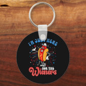 Porte-clés Juste Ici Pour Les Wieners Firework Hot Dog 4th Of (Recto)
