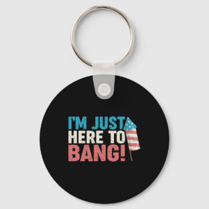 Porte-clés Juste ici pour Ng T-shirt 4 juillet Feu d'artifice
