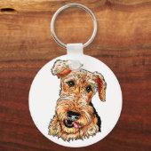 Porte-clés Juste l'Airedale Terrier (Recto)