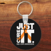 Porte-clés Juste soigner RSD CRPS Sensibilisation Ruban blanc (Recto)