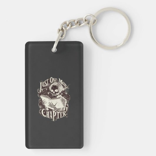 Porte-clés Juste un autre chapitre Skeleton Reader amusant (Dos)