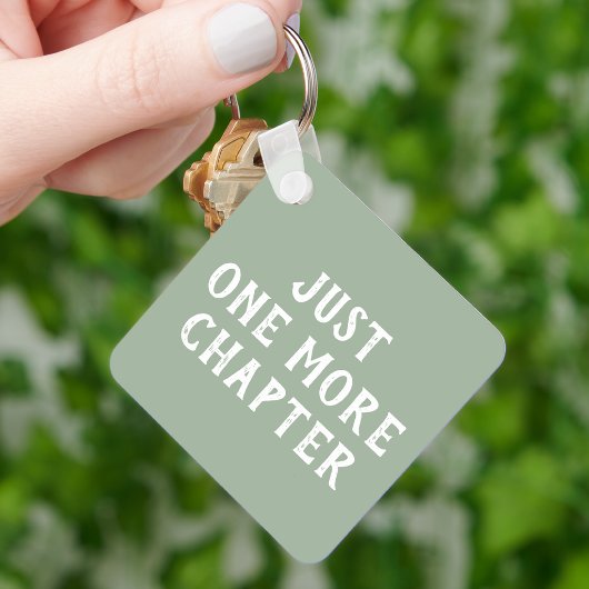 Porte-clés Juste un chapitre de plus Vert sauge