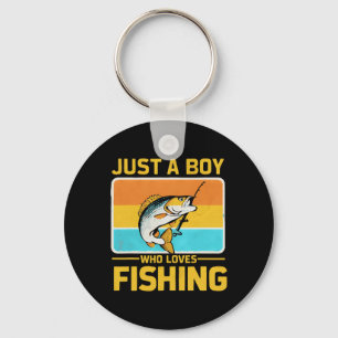 Porte-clés Juste un garçon qui aime la pêche drôle Byss Fish