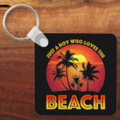 Porte-clés Juste Un Garçon Qui Aime La Plage (Recto)