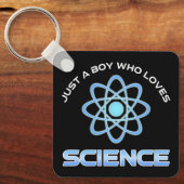 Porte-clés Juste un garçon qui aime la science (Recto)