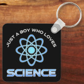 Porte-clés Juste un garçon qui aime la science (Verso)