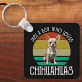 Porte-clés Juste un garçon qui aime le Chihuahuas (Recto)