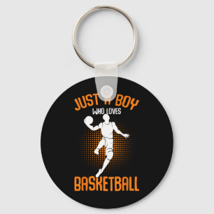 Porte-clés Juste un garçon qui aime le joueur de basket-ball