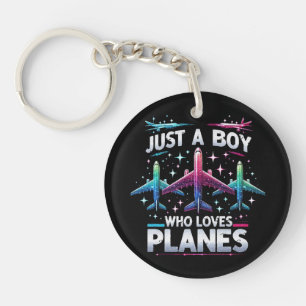 Porte-clés Juste un garçon qui aime les avions