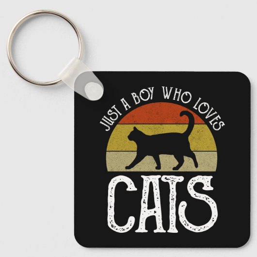 Porte-clés Juste un garçon qui aime les chats (Recto)