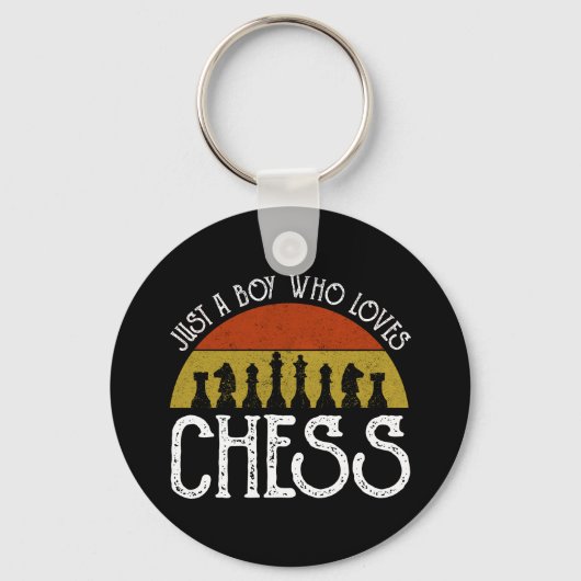 Porte-clés Juste Un Garçon Qui Aime Les Échecs (Recto)