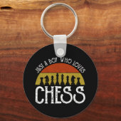 Porte-clés Juste Un Garçon Qui Aime Les Échecs (Verso)