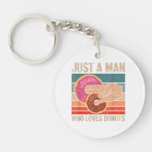 Porte-clés Juste Un Homme Qui Aime Les Donuts 2 Dans Le Pinky