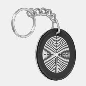 Porte-clés Juste un labyrinthe en noir (Devant gauche)