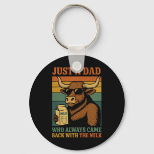 Porte-clés Juste un papa qui revient toujours avec le lait