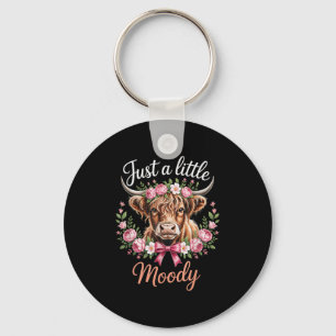 Porte-clés Juste Un Petit Moody Highland Cow Graphic Pour Les