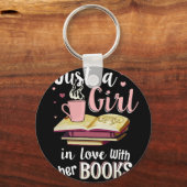 Porte-clés Juste Une Fille Amoureuse De Ses Livres (Recto)