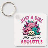 Porte-clés juste une fille qui aime Axolotls (Recto)