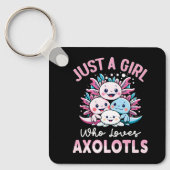 Porte-clés juste une fille qui aime Axolotls (Recto)