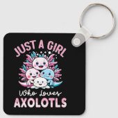 Porte-clés juste une fille qui aime Axolotls (Dos)