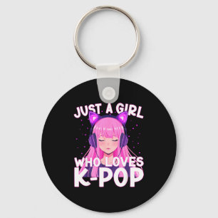 Porte-clés Juste Une Fille Qui Aime Écouter K-p Coréen Mignon