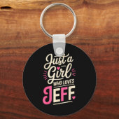Porte-clés Juste une fille qui aime Jeff (Recto)