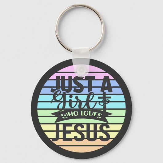 Porte-clés Juste une fille qui aime Jésus (Recto)