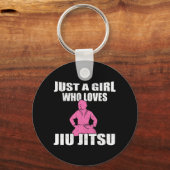 Porte-clés Juste Une Fille Qui Aime Jiu Jitsu Idée Cadeau (Recto)