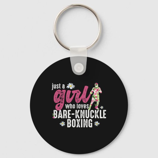 Porte-clés Juste Une Fille Qui Aime La Boxe Nue (Recto)