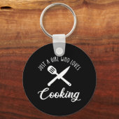 Porte-clés Juste une fille qui aime la Cuisine (Recto)