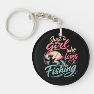 Porte-clés Juste Une Fille Qui Aime La Pêche